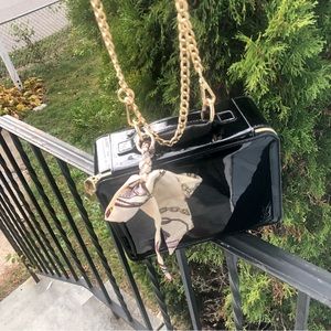 Yve Saint Laurent YSL vanity / train cosmetic case converted in to crossbody bag